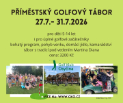 DĚTI NA GOLFU - tréninky od 20.4.,tábor